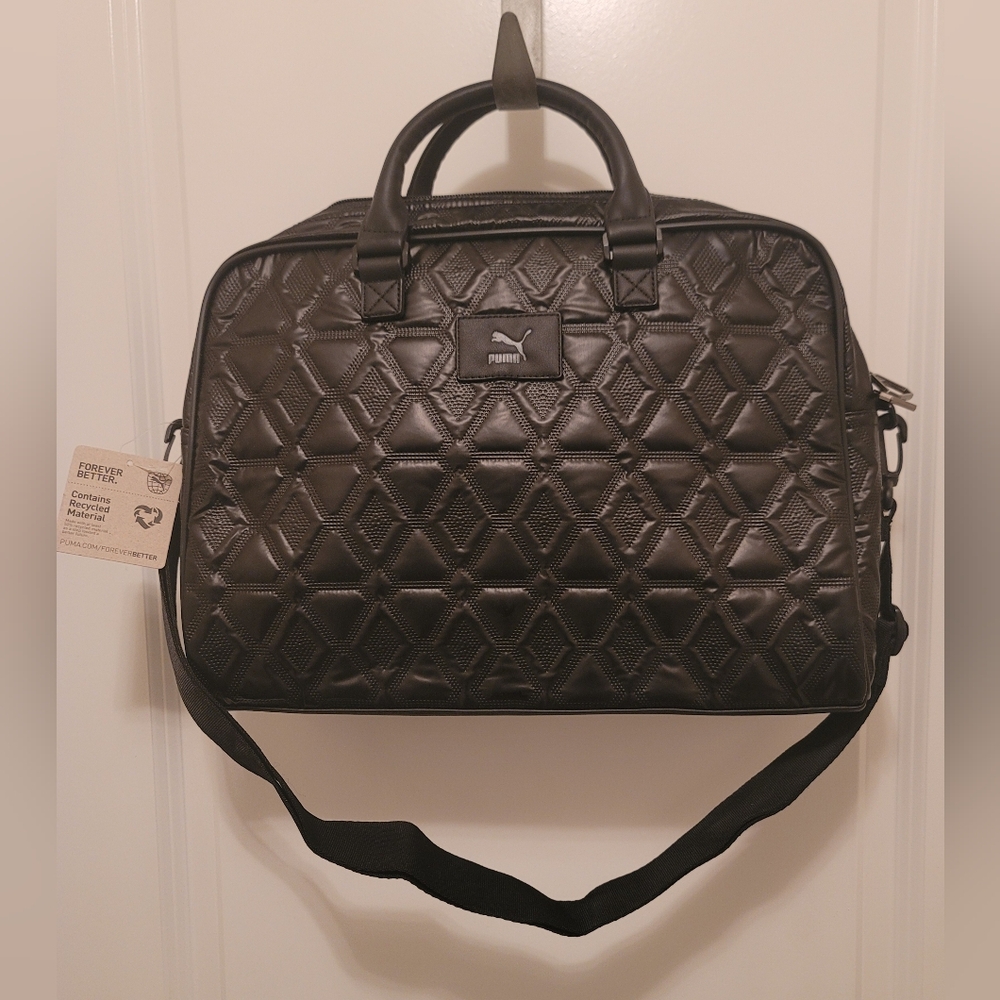 Puma Oversized Classics Archive Sports Bag with Handles, Black Metallic - Picture 5 of 12